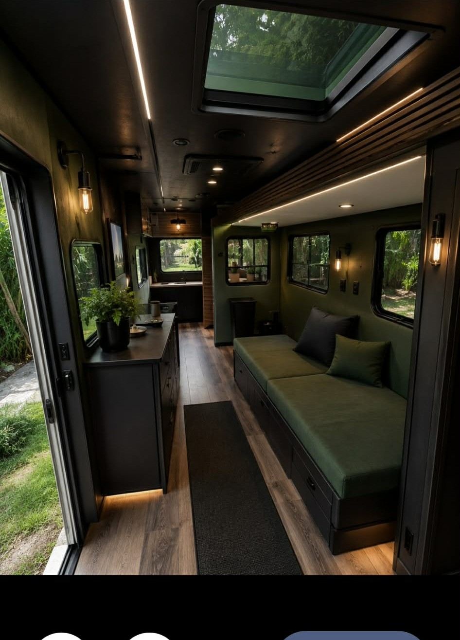 Concept interior looking toward the skylight